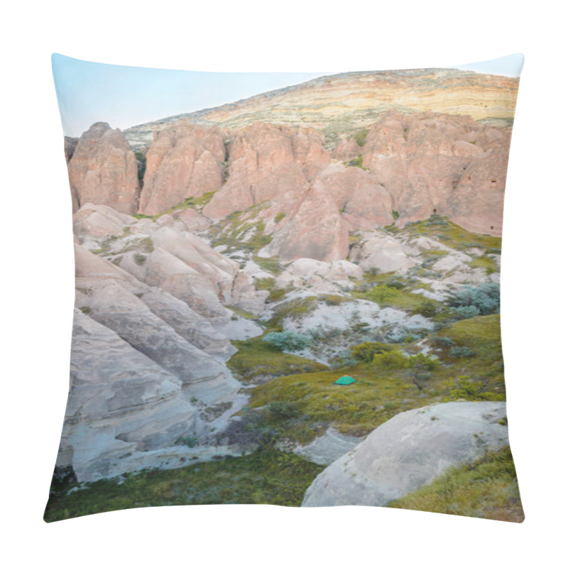 Personality  Low Angle View Of Rocky Hills And Mountain, Cappadocia, Turkey  Pillow Covers