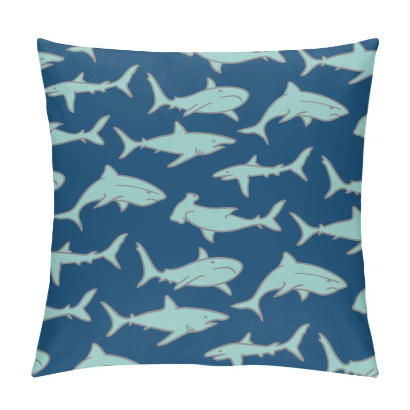 Personality  Swimming Sharks Pattern Pillow Covers