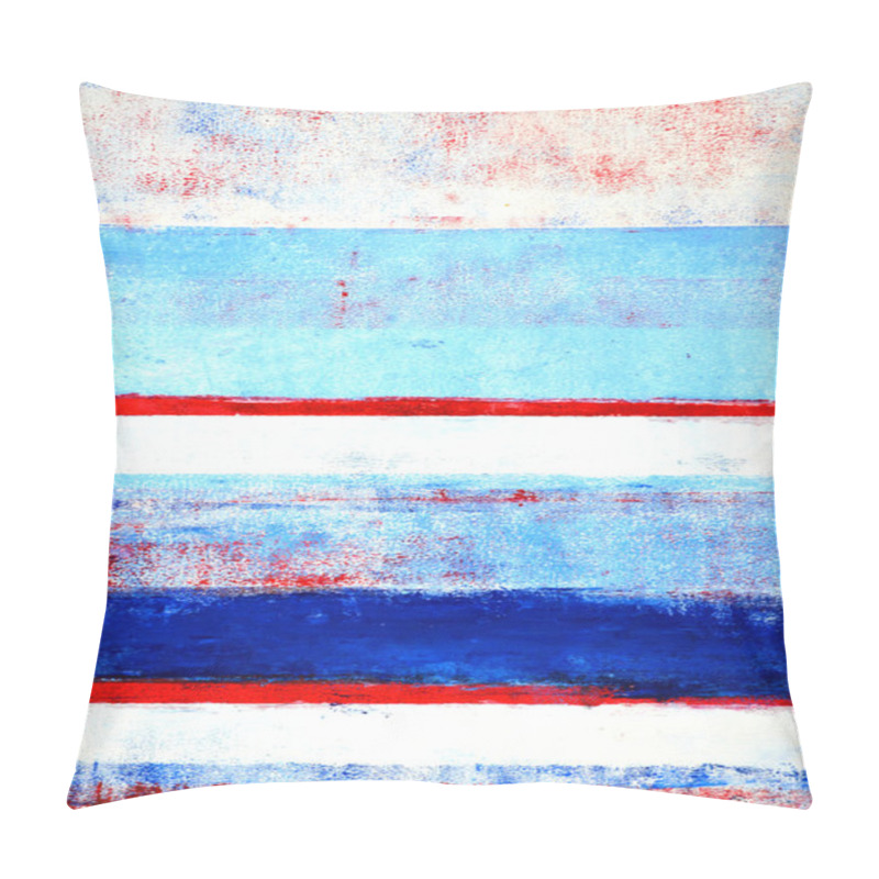 Personality  Red, White And Blue Abstract Art Painting Pillow Covers