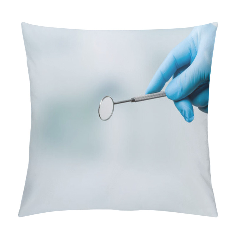 Personality  A Dental Mirror At Dentist's Surgery Pillow Covers