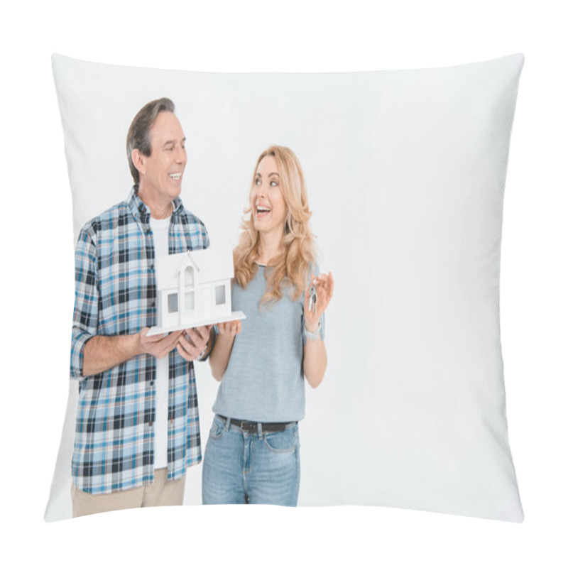 Personality  Couple Holding House Model Pillow Covers