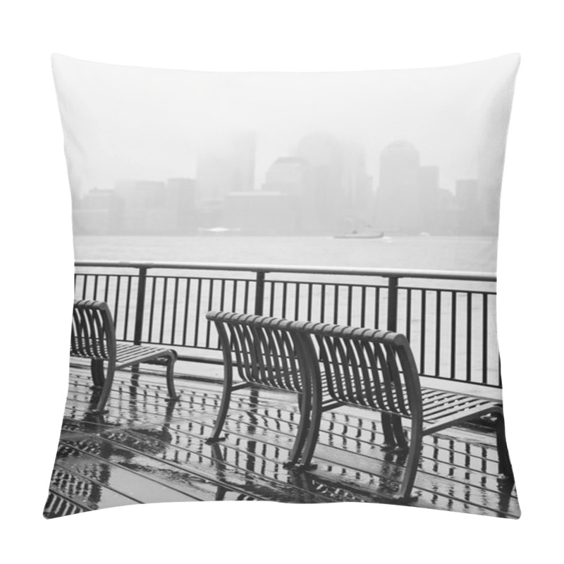 Personality  New York City Skyline On A Rainy Day Pillow Covers