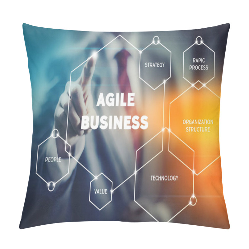 Personality  Agile And Lean Business Management Concept Image, Team And Company Development Strategy Pillow Covers