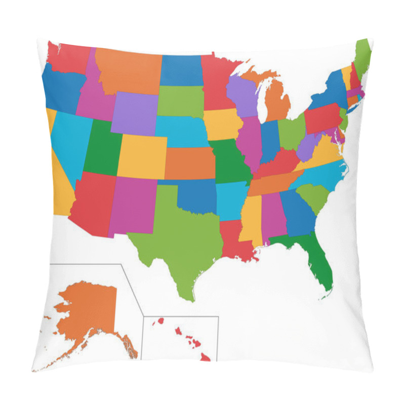 Personality  USA Map Pillow Covers