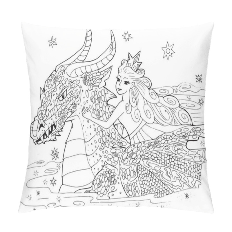 Personality  The Dragon And The Princess Pillow Covers