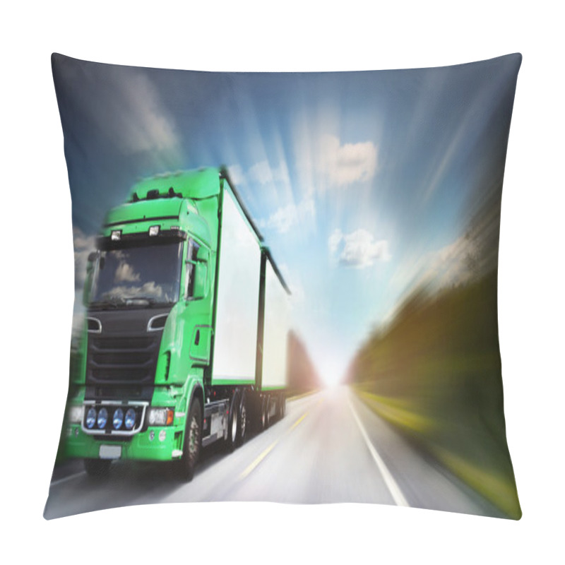 Personality  Truck On Freeway Pillow Covers