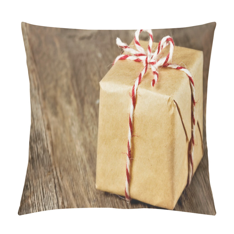 Personality  Brown Paper Package Tied Up With Strings Pillow Covers