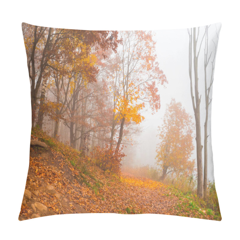 Personality  Autumn Misty Landscape In The Park. Misty Forest. Pillow Covers