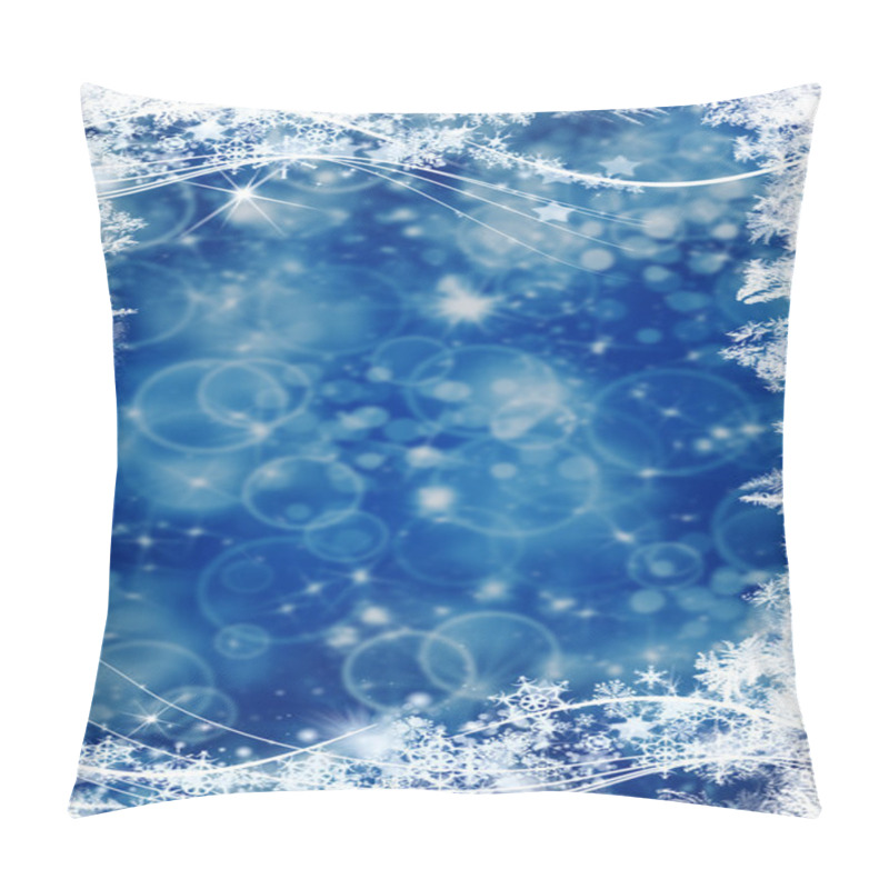 Personality  Background And Bright Flashes And Snowflakes Particles Pillow Covers