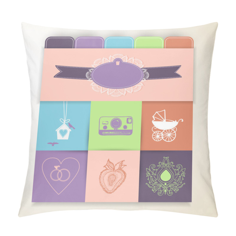 Personality  Elegant Card Vector Illustration Pillow Covers