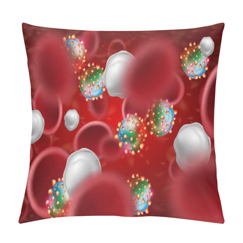 Personality  Infectious Pathogen Or Virus In Bloodstream Vector Pillow Covers