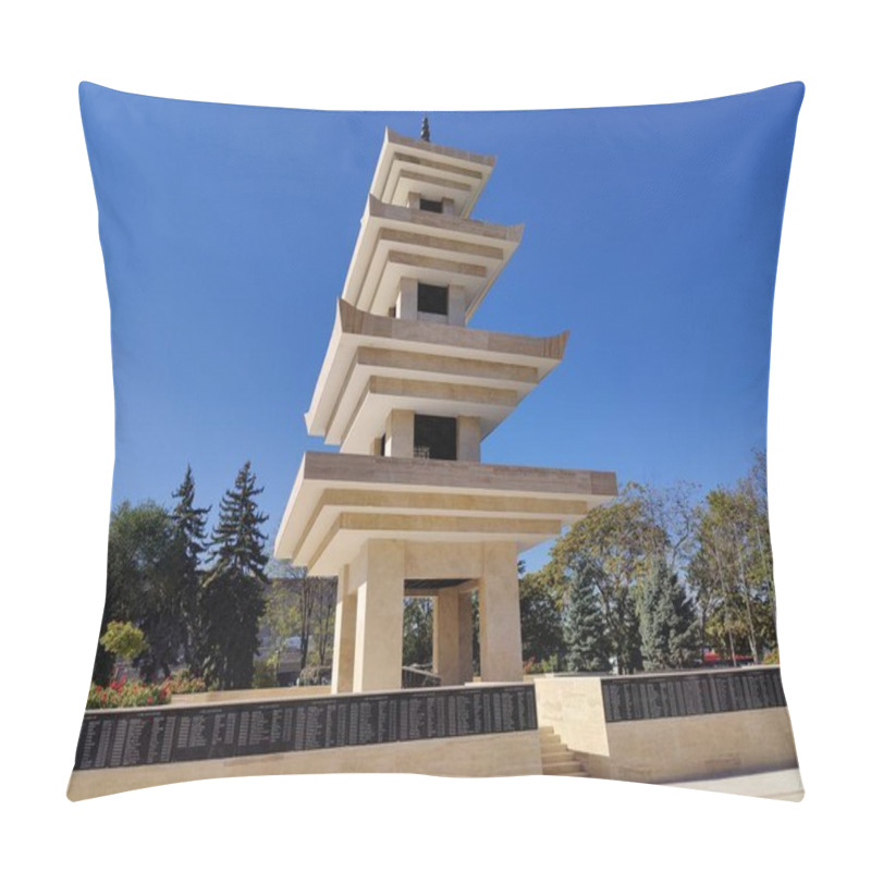 Personality  Ankara, Turkey, October 9, 2024, Memorial To Turkish Soldiers Who Fought In Korea. Monument Of Turkish Soldiers In The Korean War: A Tower Of Courage Standing Tall, Bridging History And Honor Pillow Covers