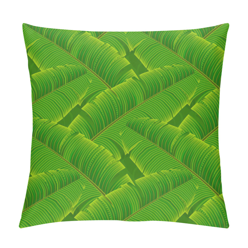 Personality  Tropical Banana Leaves Seamless Pattern Pillow Covers