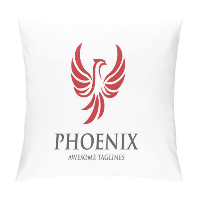 Personality  Best Phoenix Bird Logo Design,luxury Phoenix Logo Concept,  Phoenix Vector Logo Pillow Covers