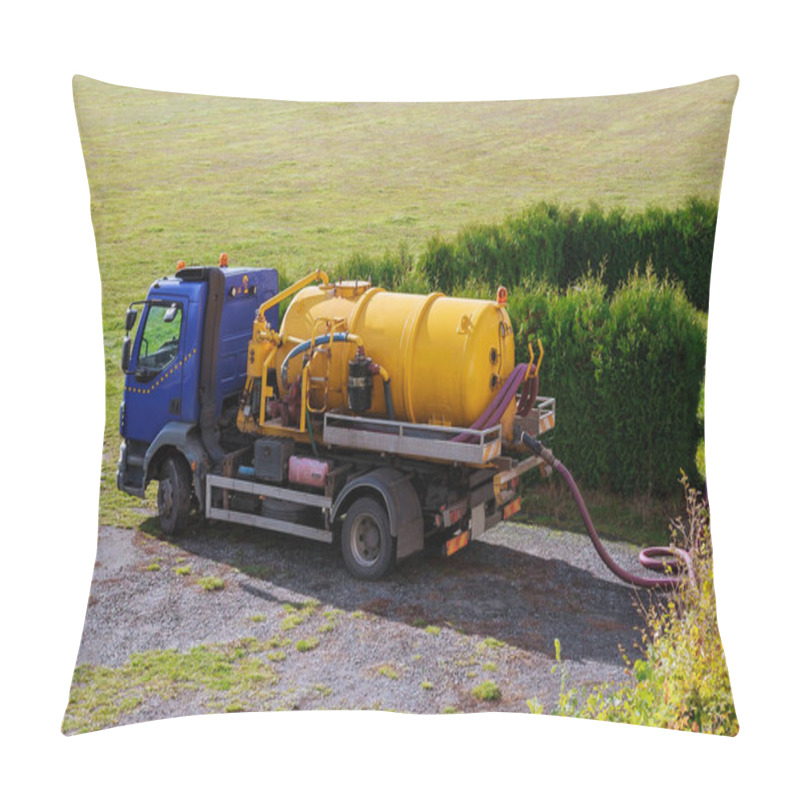 Personality  Sewage Tank Truck. Sewer Pumping Machine. Septic Truck Pillow Covers