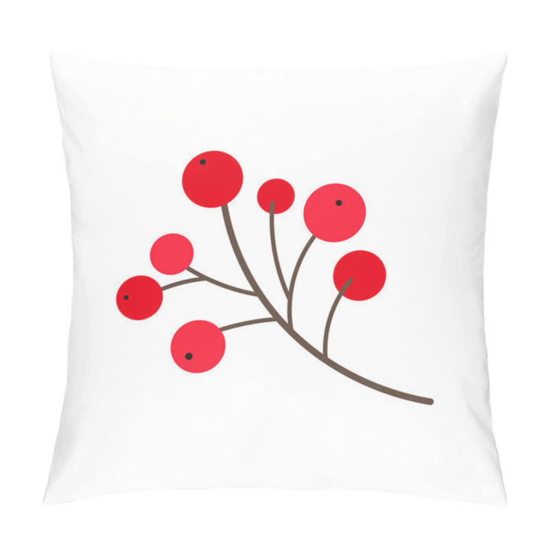 Personality  Vector Flat Cartoon Holly Tree Leaves Set. Pillow Covers