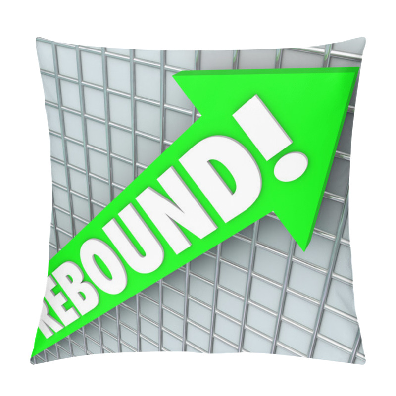 Personality  Rebound Word On A Green 3D Arrow Pillow Covers