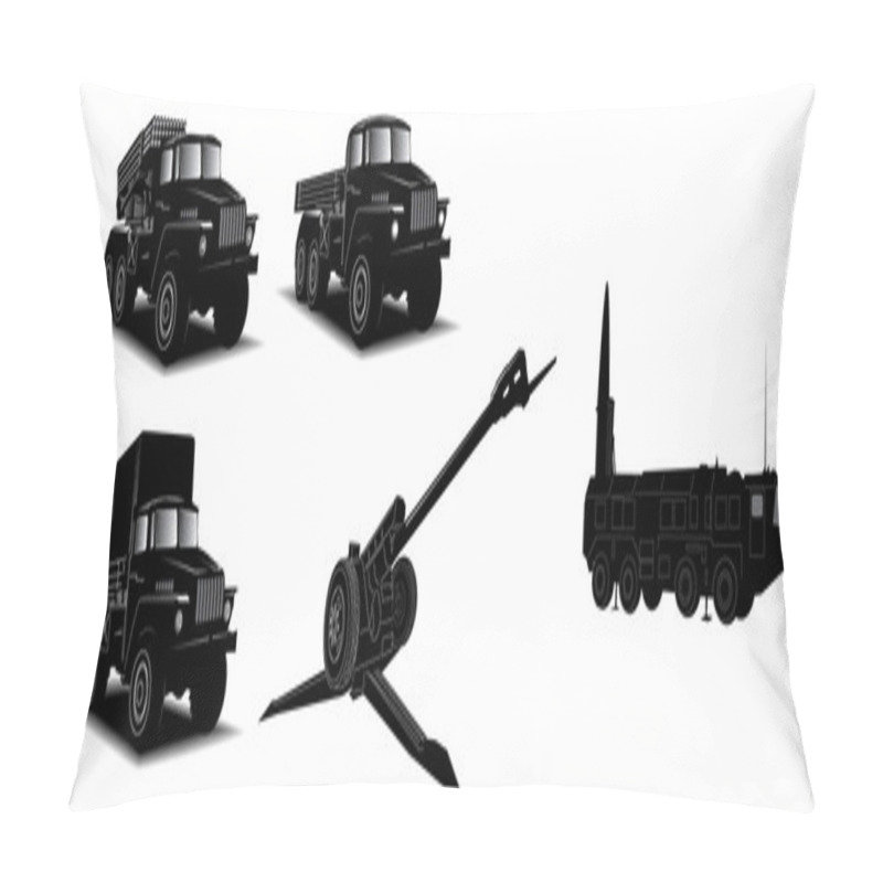 Personality  Military Trucks Set Pillow Covers