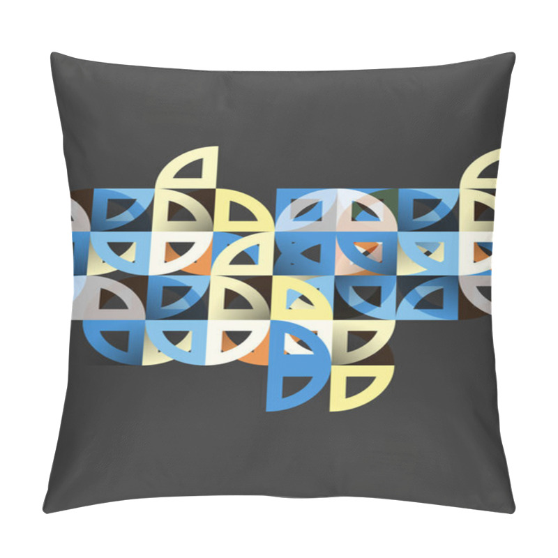 Personality  Cut Paper Circles, Mosaic Mix Geometric Pattern Design Pillow Covers