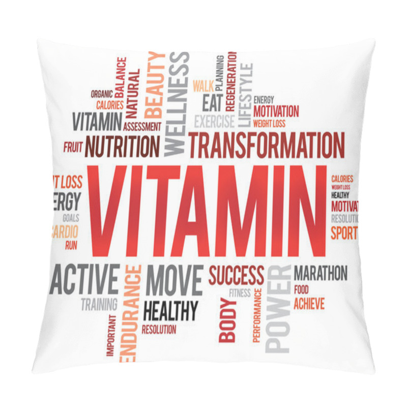 Personality  VITAMIN Word Cloud Pillow Covers