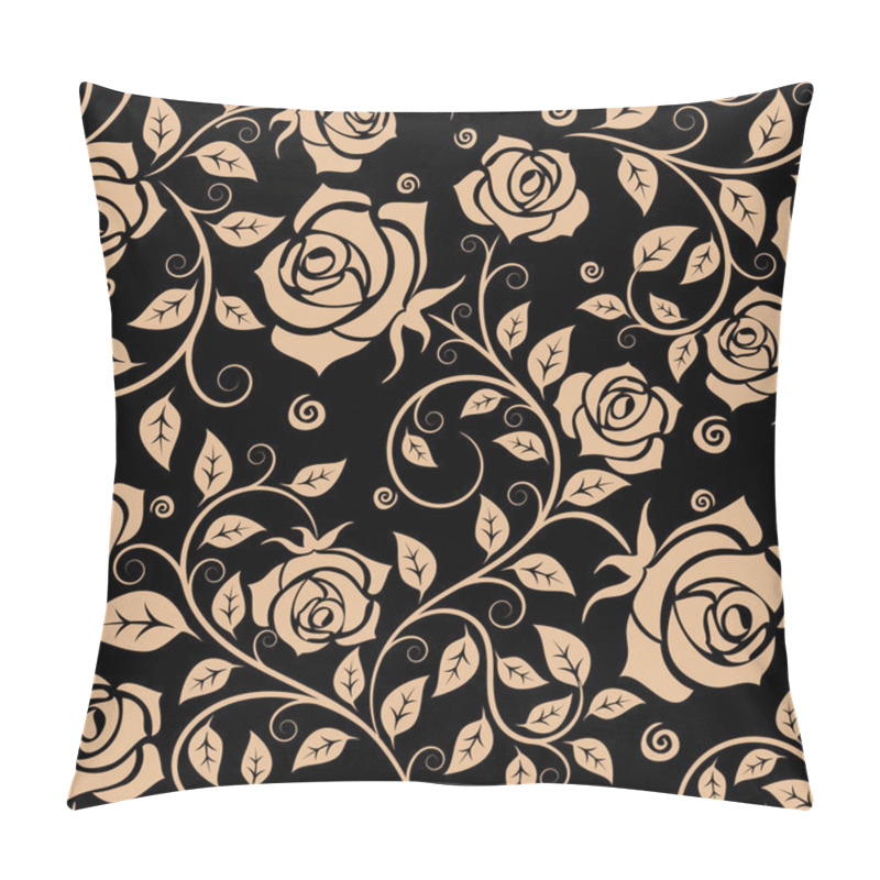 Personality  Retro Roses Floral Seamless Pattern Pillow Covers