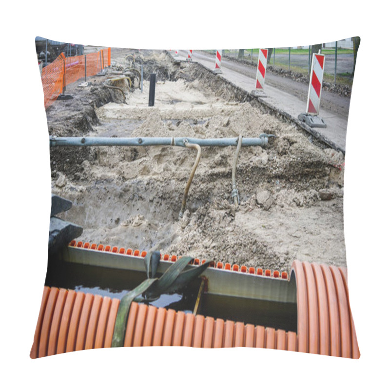 Personality  Reconstruction Of The City Street, Replacement Of Underground Communications Pipes Pillow Covers