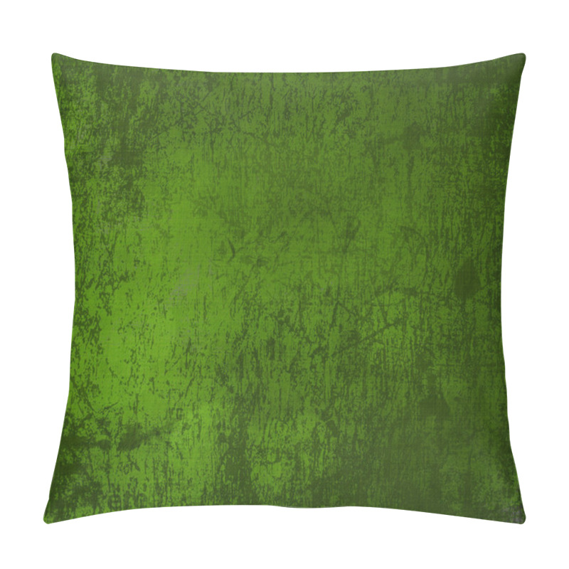 Personality  Grunge Green Background With Ancient Ornament Pillow Covers