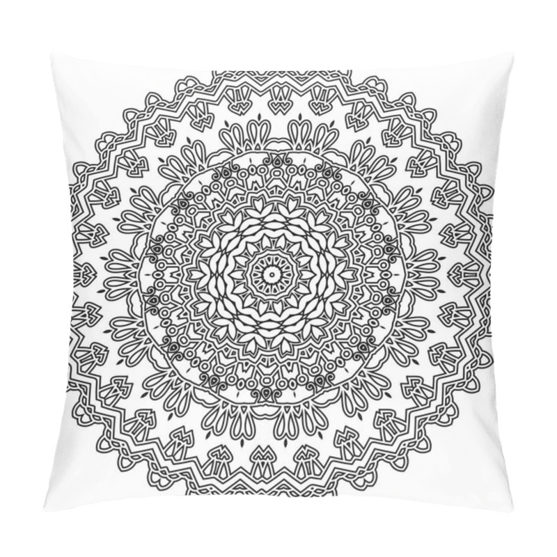 Personality  Indian Mehndi Vector Decorative Mandala Pattern And Repeated Flowers Symbols, Perfect For Coloring Books, Tattoos And Phone Covers, And Products Packaging. Also Helpful In Yoga And Meditation And Greeting Card, Christmas And Wedding Celebration Pillow Covers