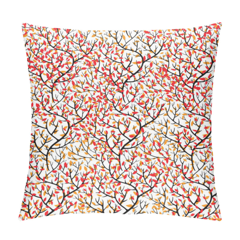 Personality  Tree Or Bushes Branches With Red Leaves Vector Pillow Covers