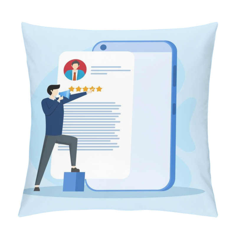 Personality  Job Vacancy Concept. The HR Manager Searches For Potential Job Candidates And Analyzes CVs. Job Recruitment Process Concept. Character Applying For A Job Position. Vector Illustration. Pillow Covers