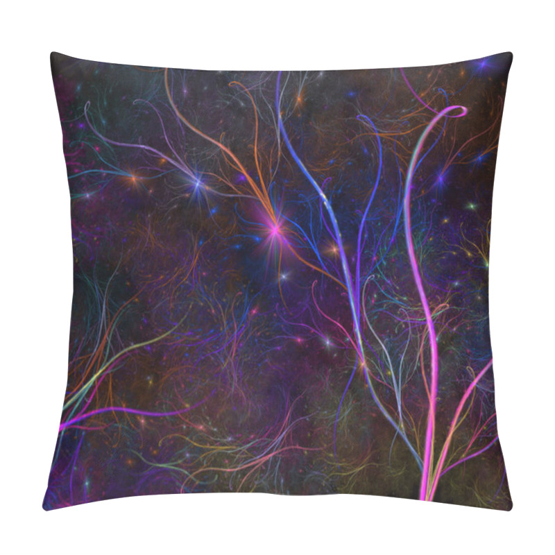 Personality  Underwater Elements: Algae Seaweed, Corals, Beautiful Marine Plants. Underwater Deep Sea Moving Particles Cloud Dust Fog With Fractal Particle Abstract Background. 3D Rendering Graphic Background Pillow Covers