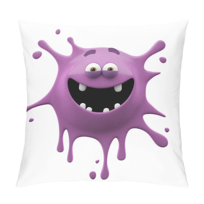 Personality  Two-eyed Purple Laughing Monster Pillow Covers