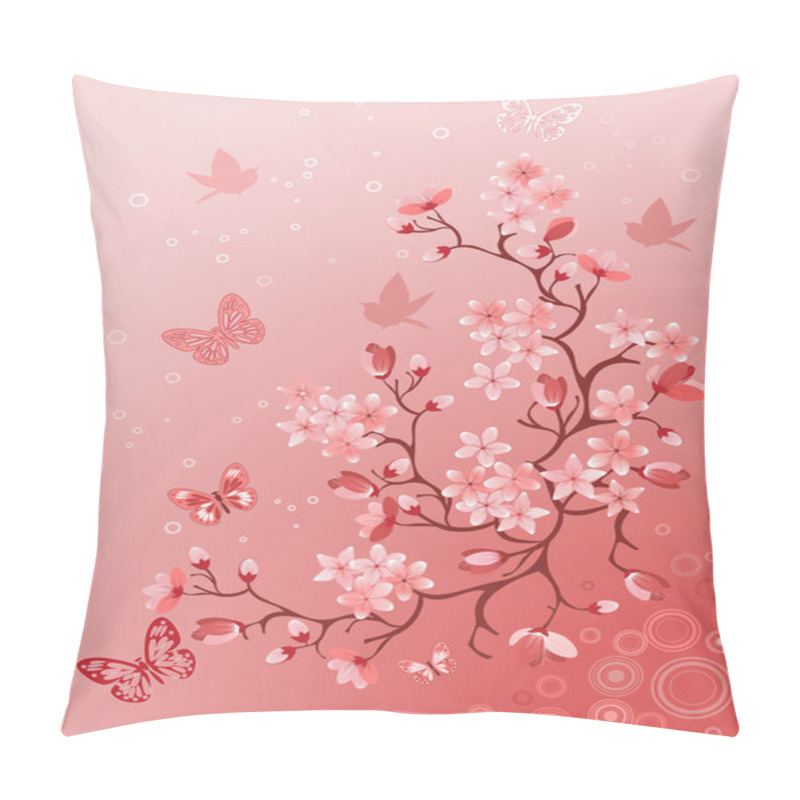 Personality  Japanese Cherry Tree Pillow Covers