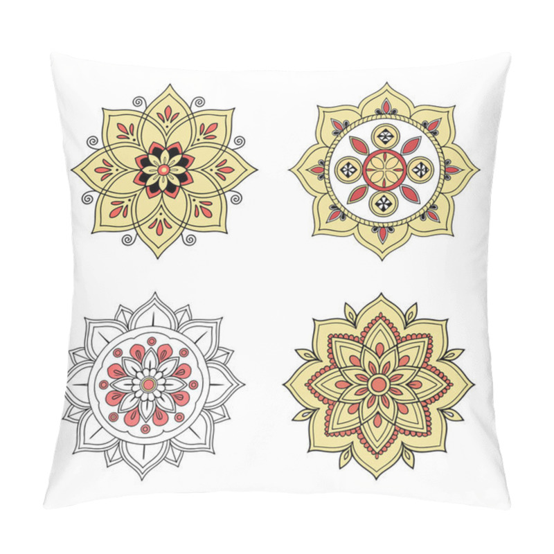 Personality  Indian Traditional Mandala Artwork. Perfect For Use In Creative Projects, Including Wall Art, Tattoos, Yoga-themed Designs, Meditation Visuals, And Digital Or Print Publications. Pillow Covers