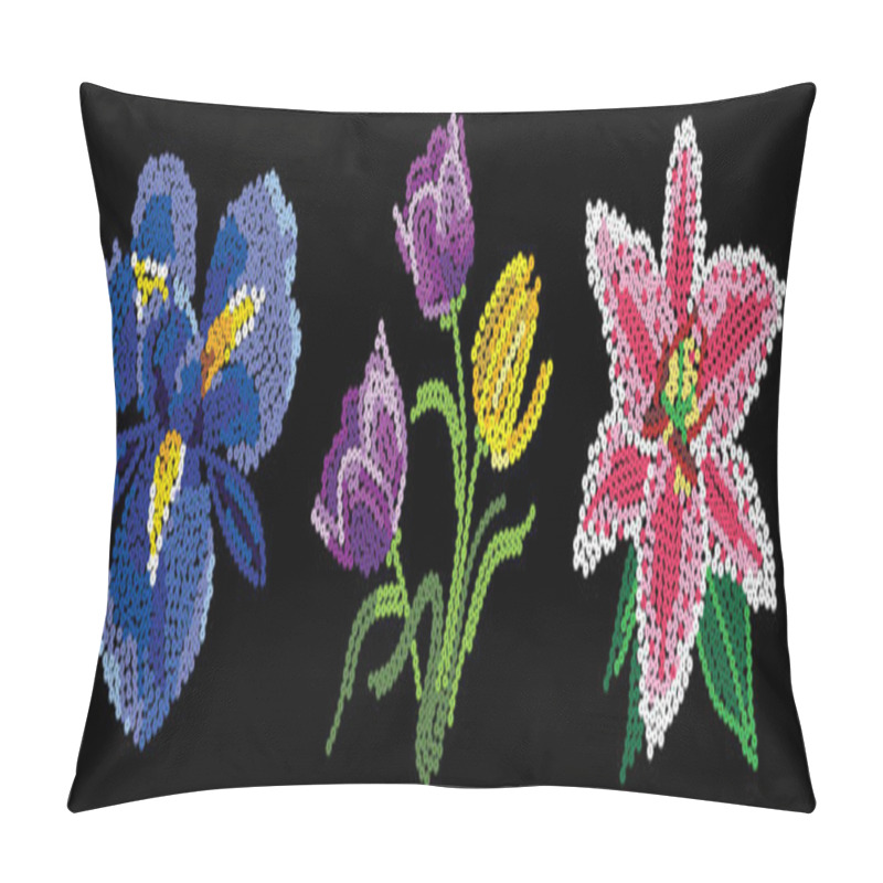 Personality  Garden Flowers Of Sequins Pillow Covers