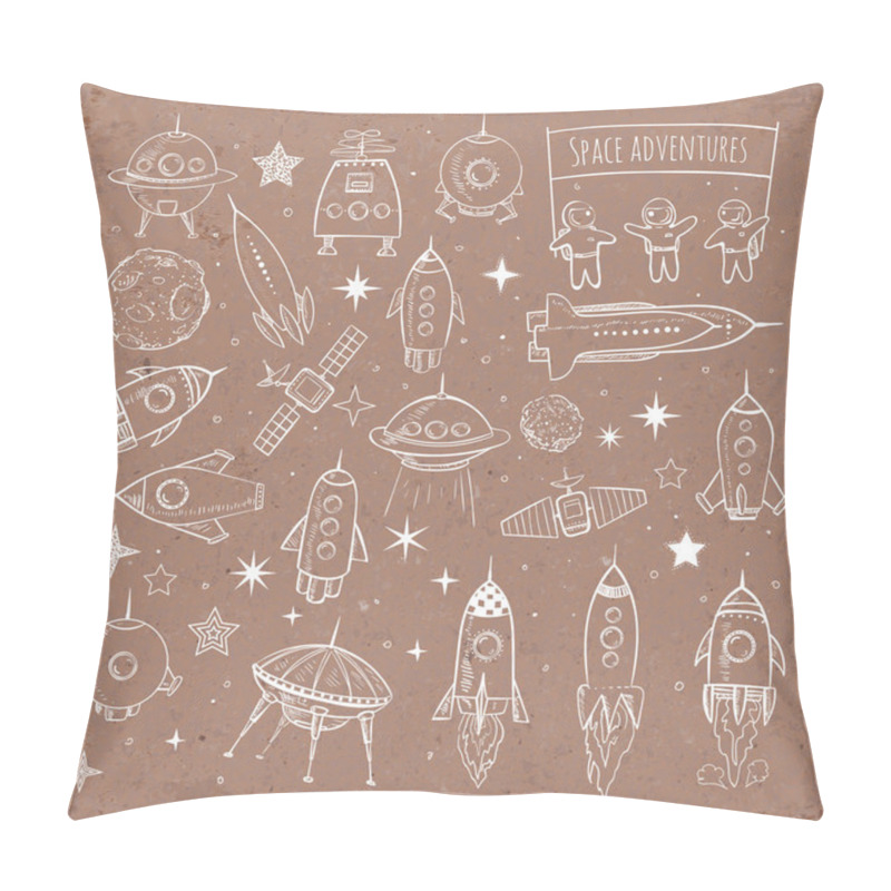 Personality  Collection Of Sketchy Space Objects Pillow Covers