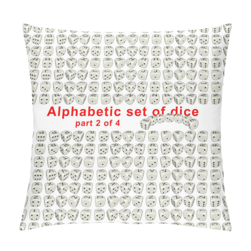 Personality  Alphabet Dice. Part 2 Of 4 Pillow Covers