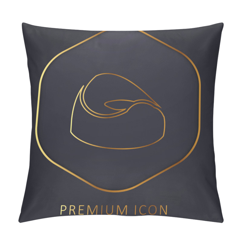 Personality  Baby Potty Golden Line Premium Logo Or Icon Pillow Covers