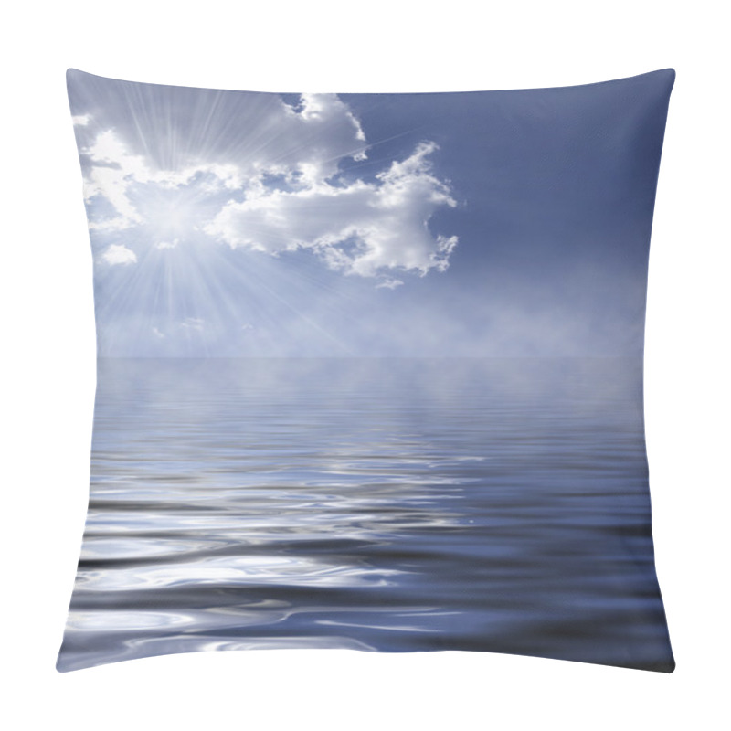 Personality  Beautiful Blue Sky And Sea Pillow Covers