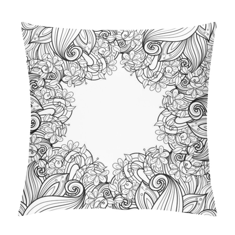 Personality  Seamless Abstract Monochrome Floral Pattern Pillow Covers