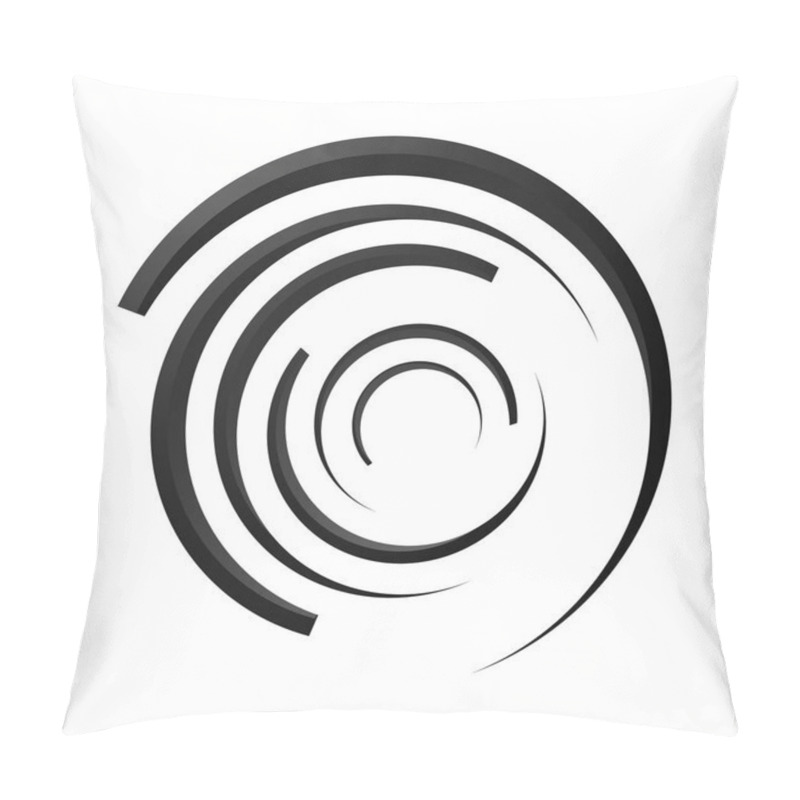 Personality  Circular Swirl Abstract Geometric Vortex Logo Design Vector Elem Pillow Covers