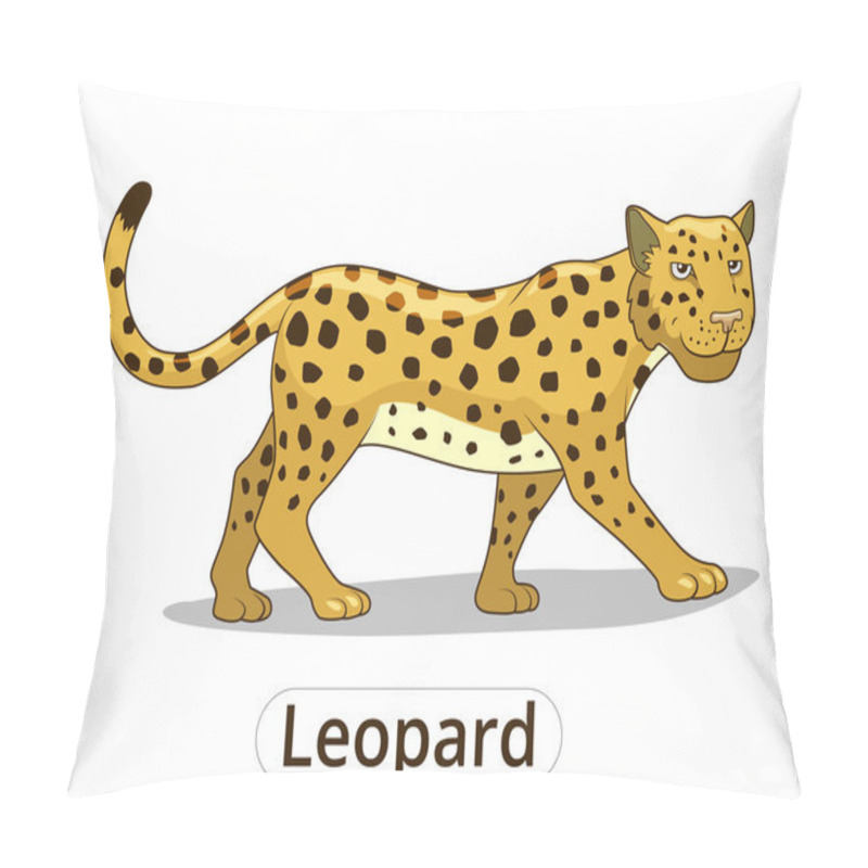 Personality  Leopard African Savannah Animal Cartoon Vector Pillow Covers