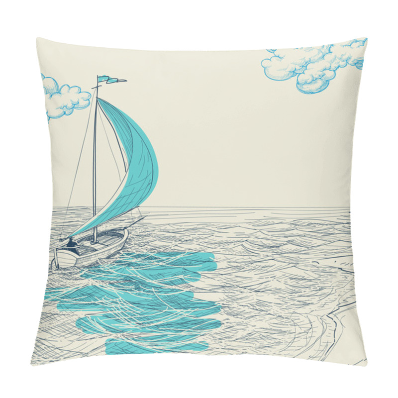 Personality  Sailing Vector Background Pillow Covers