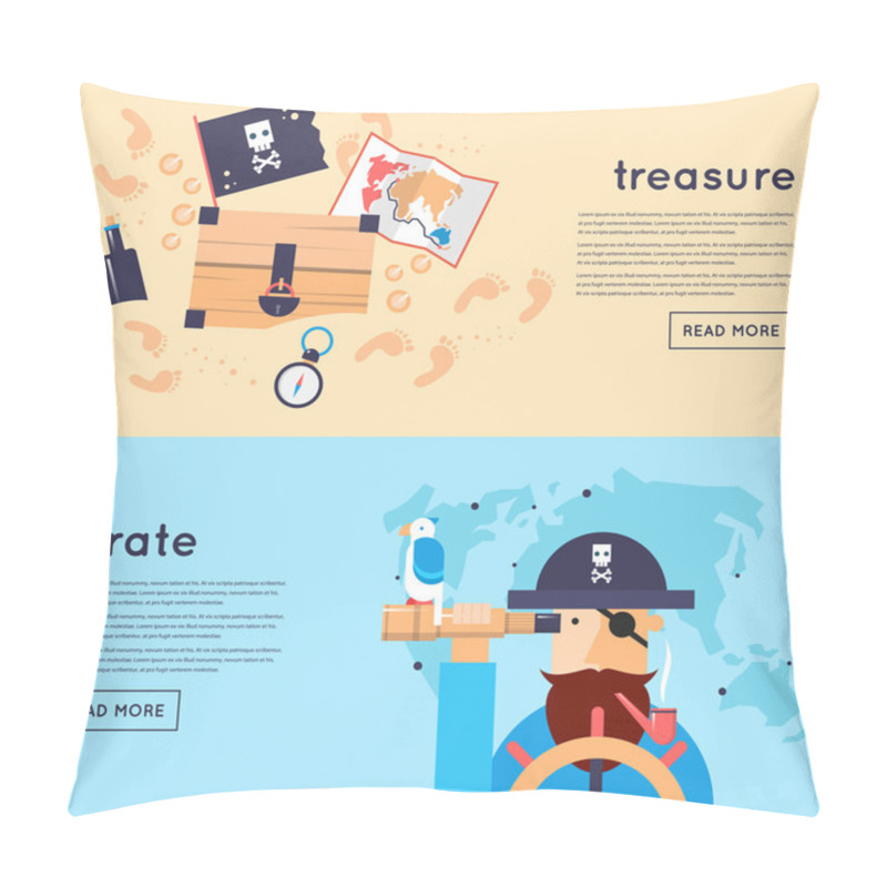 Personality  Set Of Pirates Banners Pillow Covers