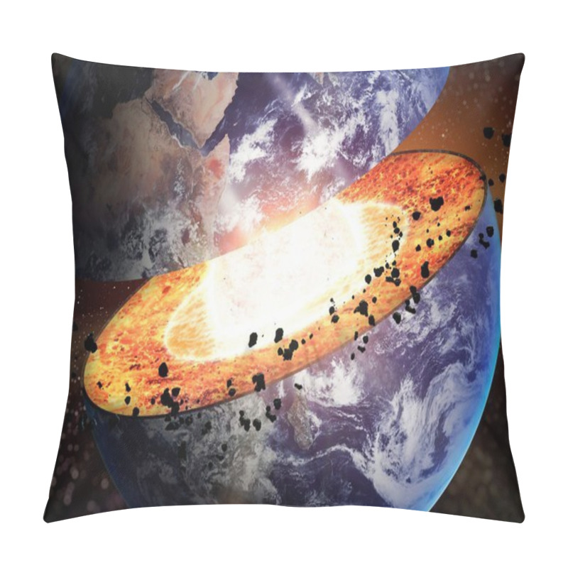 Personality  Earth Core Structure Pillow Covers