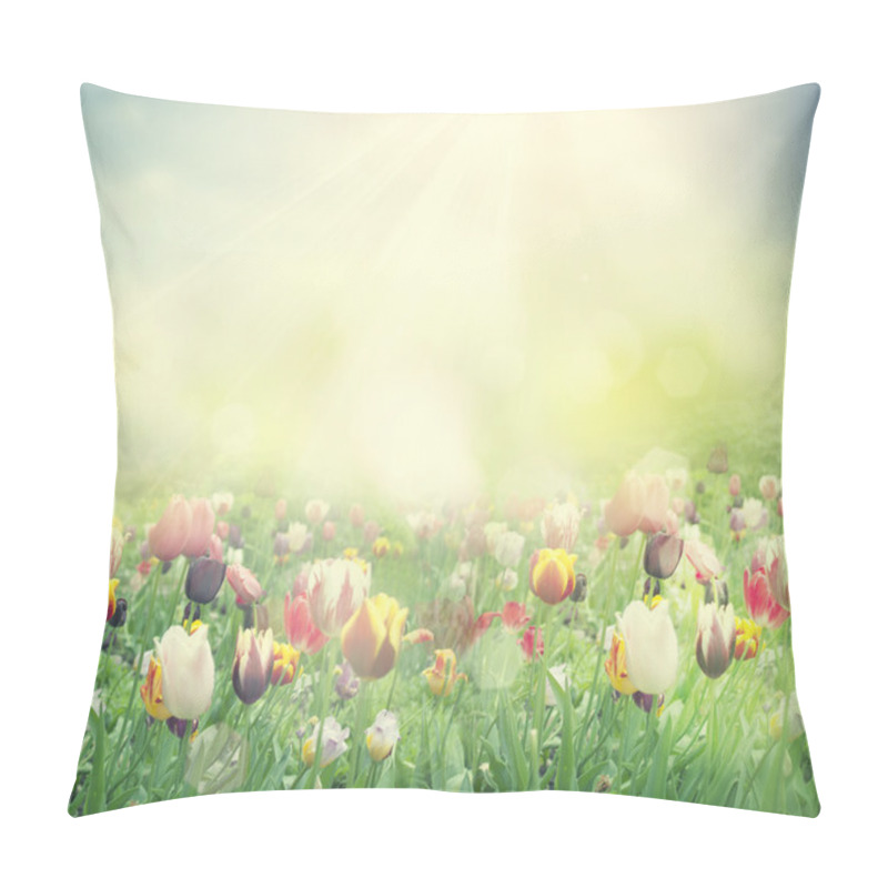 Personality  Tulip Field Pillow Covers