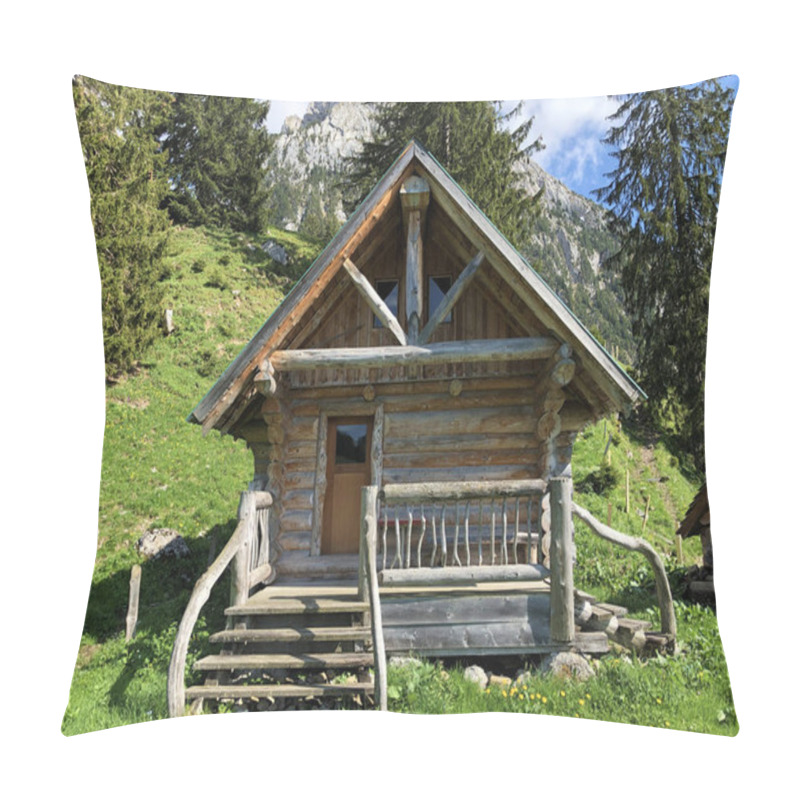 Personality  Traditional Architecture And Farmhouse In The Valley Of Wagital Or Waegital And By The Alpine Lake Wagitalersee (Waegitalersee), Innerthal - Canton Of Schwyz, Switzerland Pillow Covers