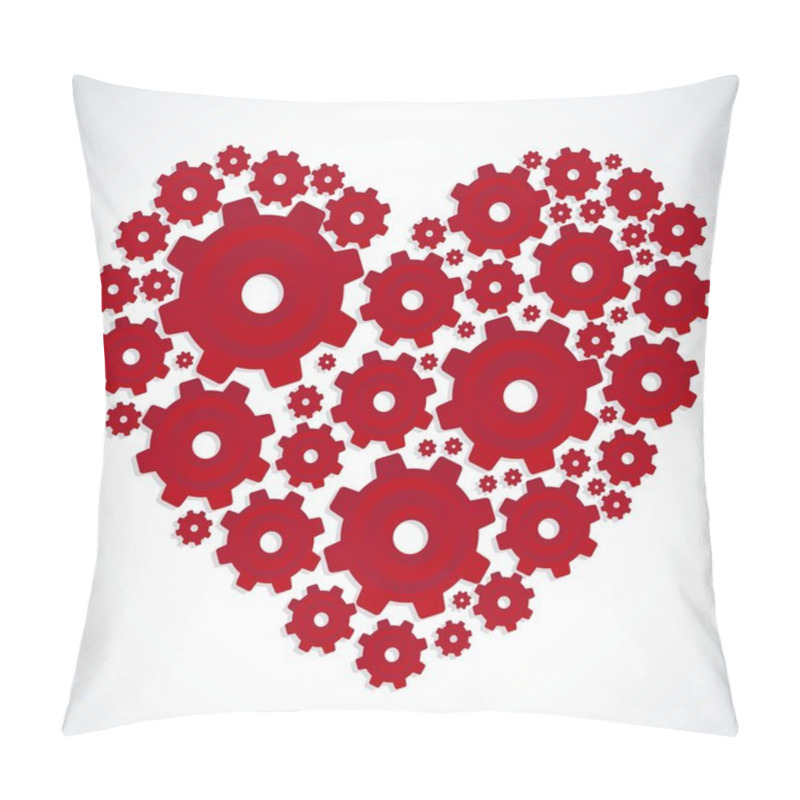 Personality  Gears Heart Pillow Covers