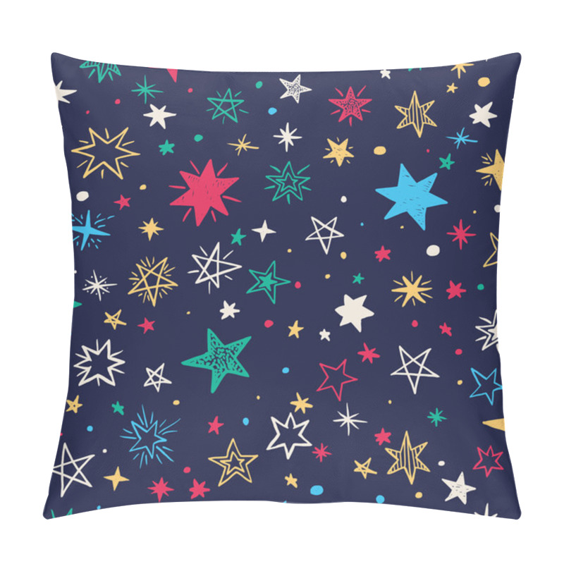 Personality  Seamless Pattern With Handdrawn Stars Pillow Covers