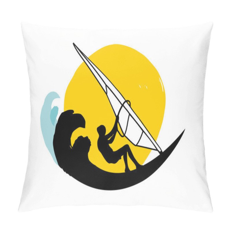 Personality  Windsurfing Icon Pillow Covers